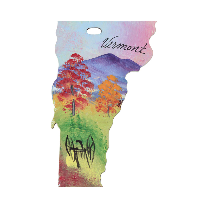 Vermont Handpainted Ornament with Lettering