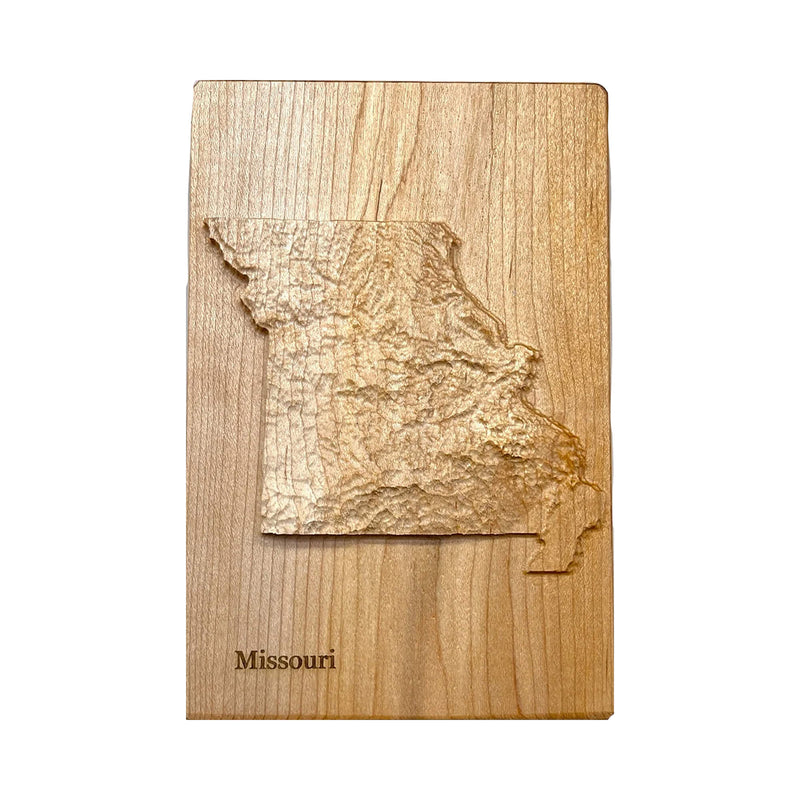 Missouri Topographic 3D Relief State Map | Missouri Map Gift
