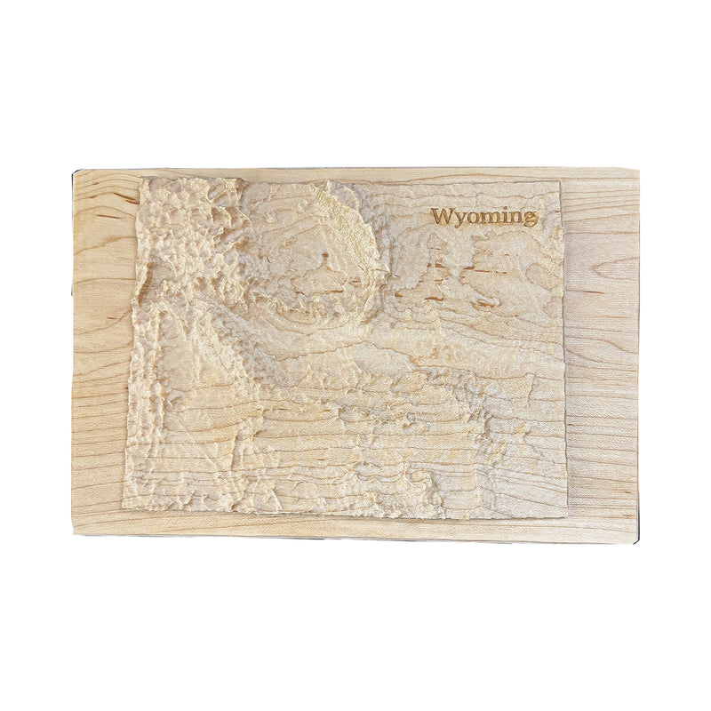 Wyoming 3D Topographical Wooden map | Wyoming State Map | Home Decor Map
