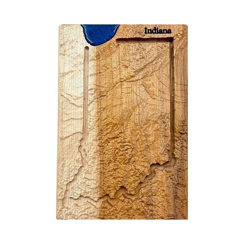 Indiana Topographic 3D Relief State Map | Indiana State Map