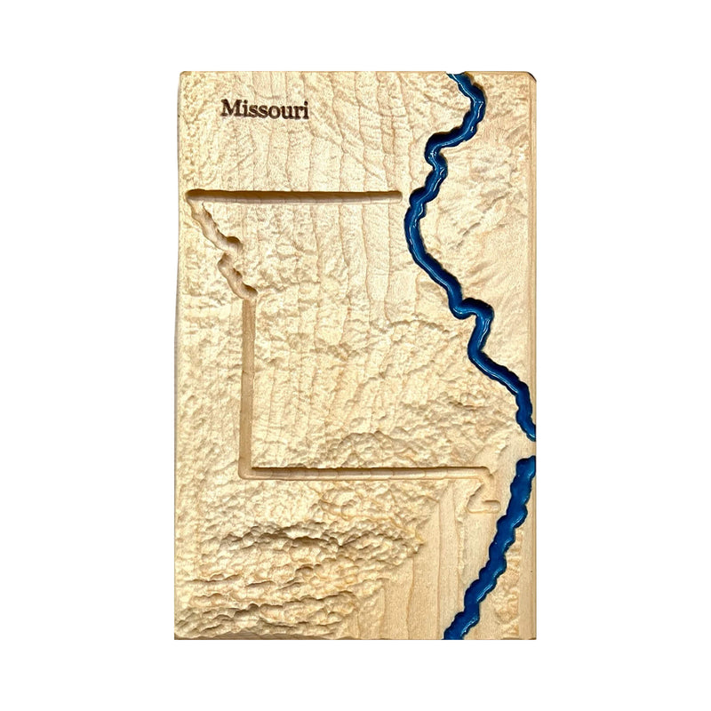 Missouri Topographic 3D Relief State Map | Missouri Map Gift