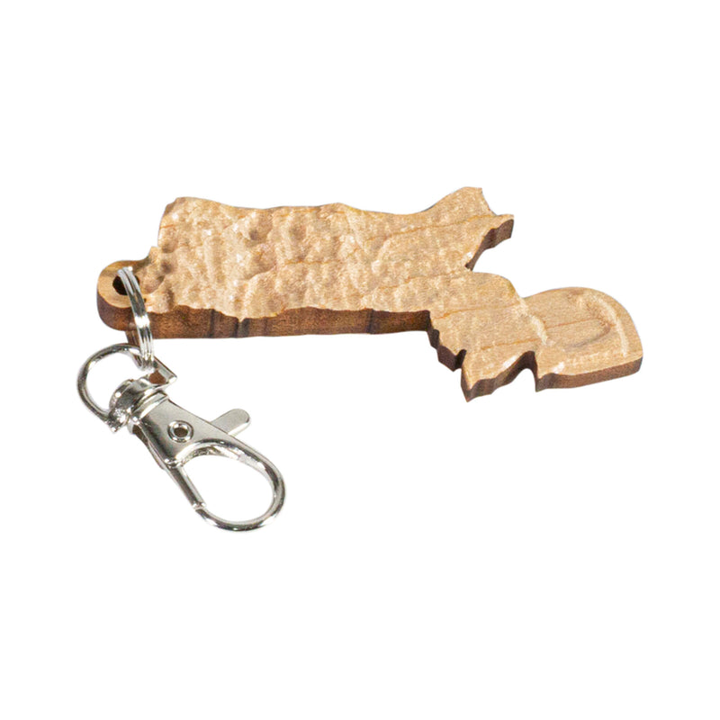 Massachusetts Keychain Topographic State map | Map Gift
