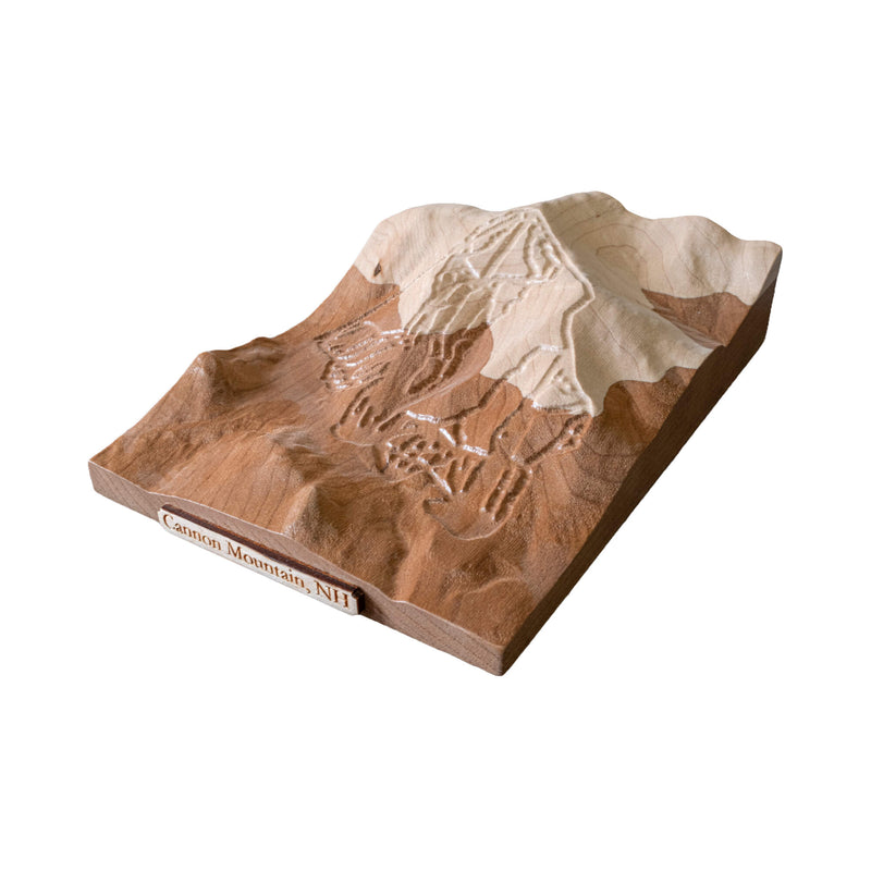 Cannon Mountain 3D Relief Ski Trail Map | Map Gift for Skier